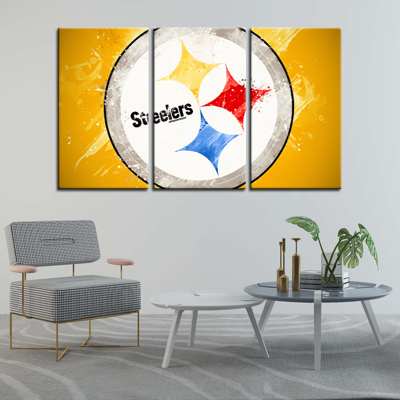 Pittsburgh Steelers Paint Splash Wall Canvas