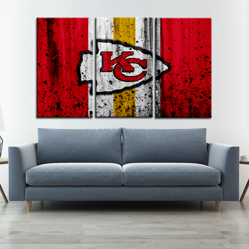 Kansas City Chiefs Rough Look Wall Canvas