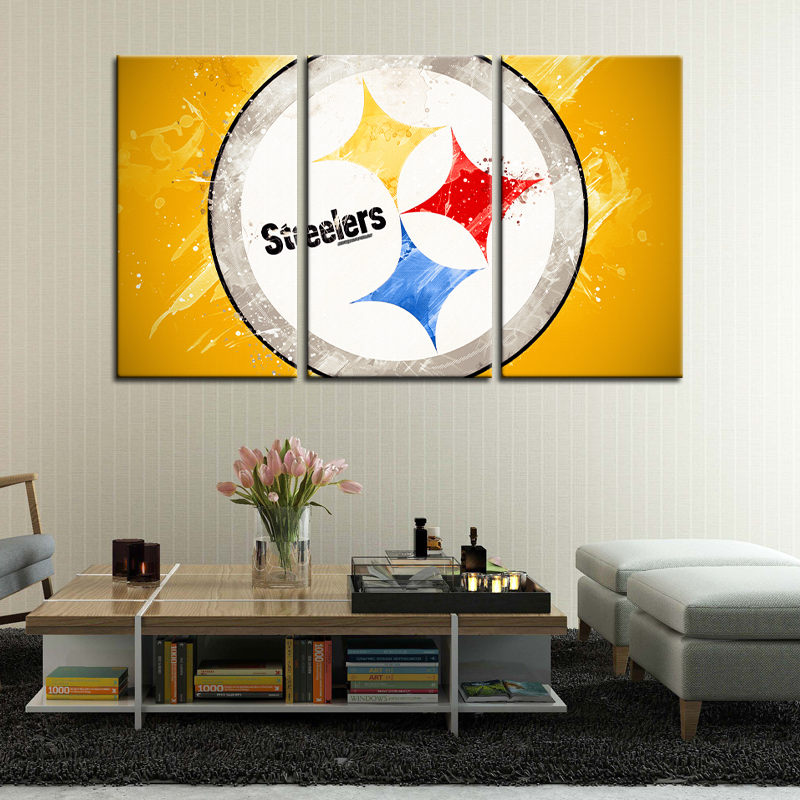 Pittsburgh Steelers Paint Splash Wall Canvas