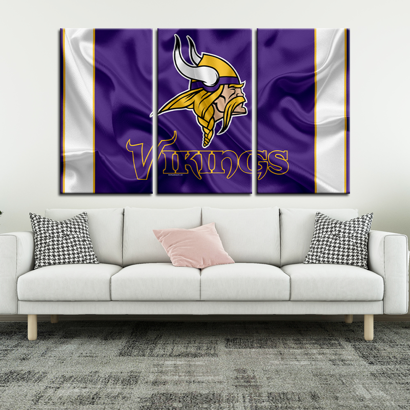 Minnesota Vikings Fabric Flag Wall Canvas