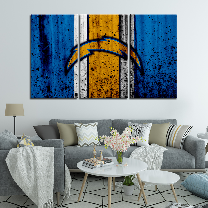 Los Angeles Chargers Rough Look Wall Canvas