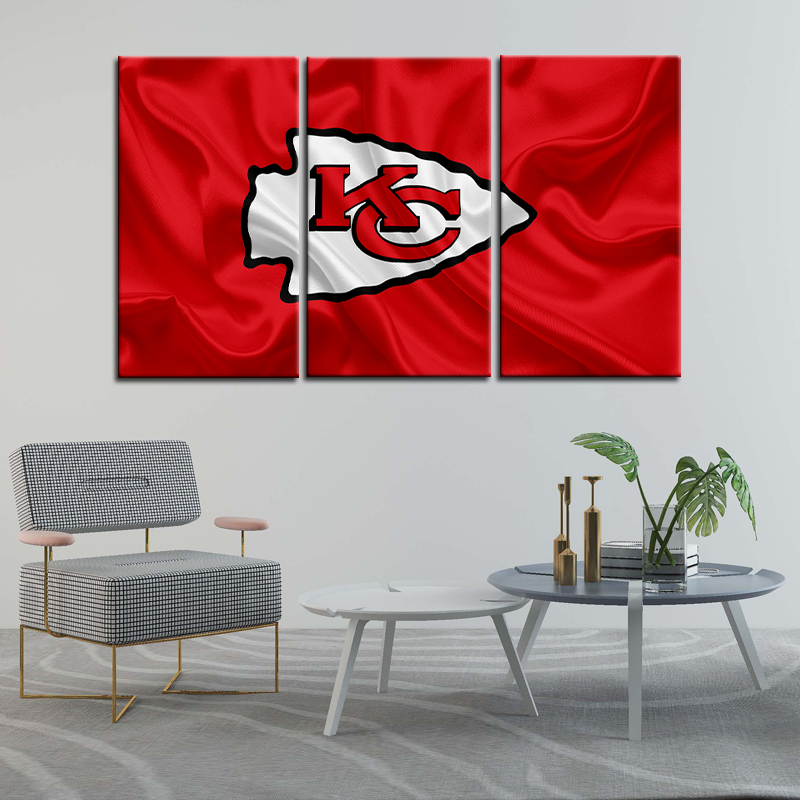 Kansas City Chiefs Flag Look Wall Canvas