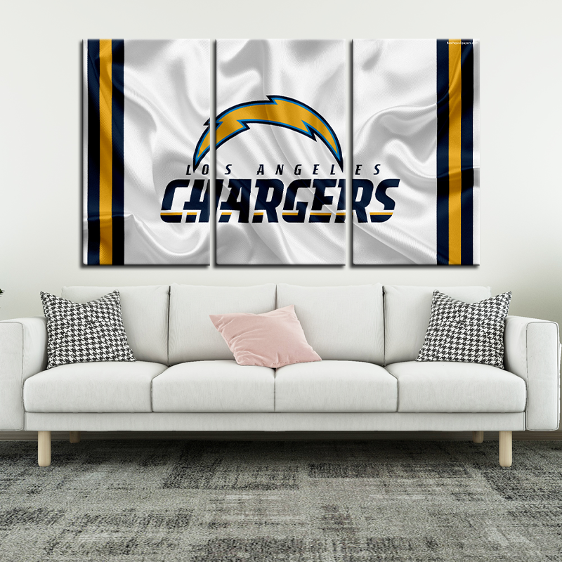 Los Angeles Chargers Fabric Look Wall Canvas