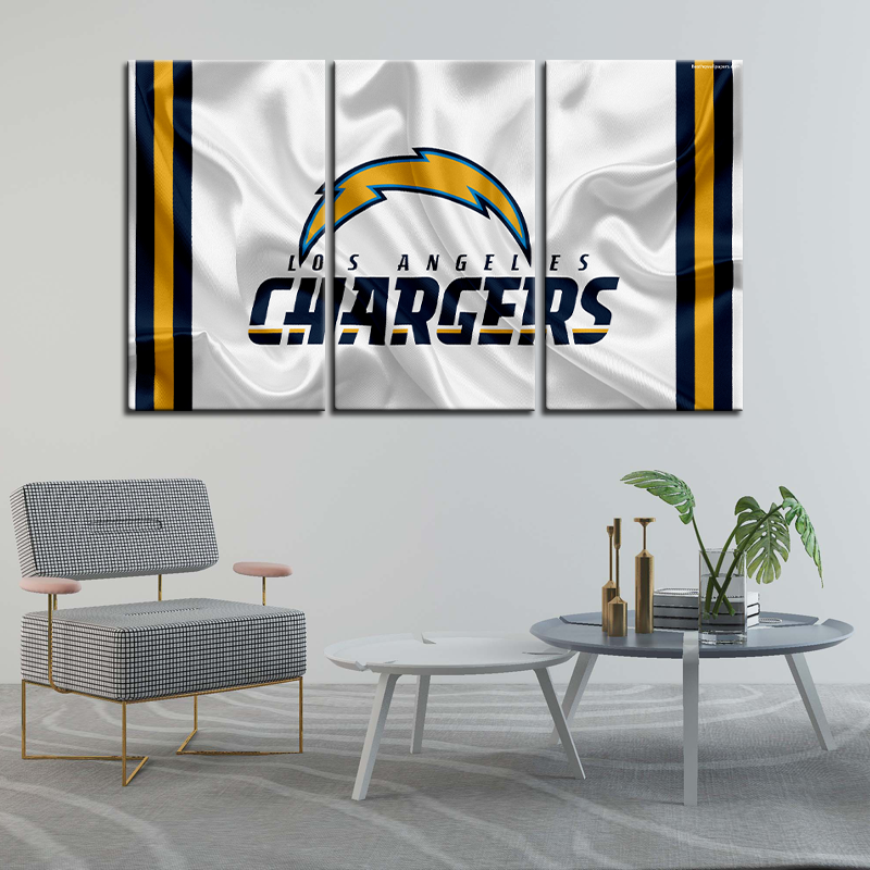 Los Angeles Chargers Fabric Look Wall Canvas