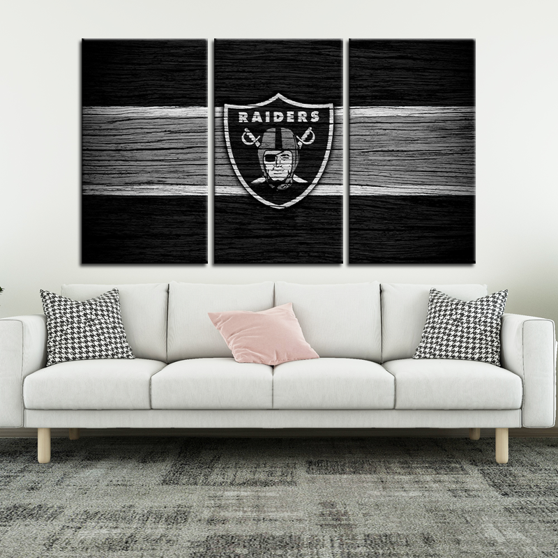 Las Vegas Raiders Wooden Look Wall Canvas