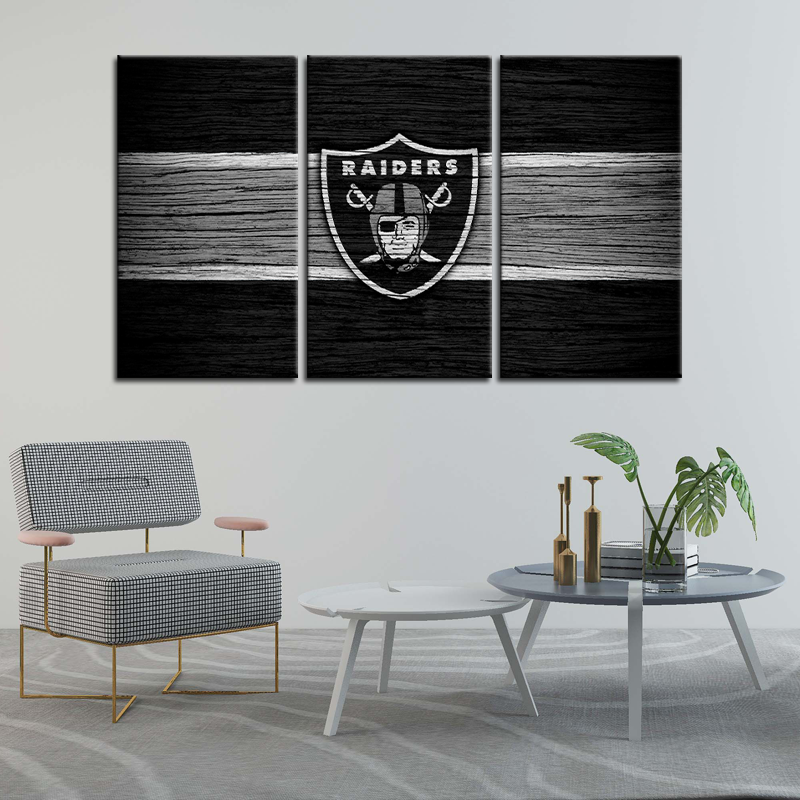 Las Vegas Raiders Wooden Look Wall Canvas