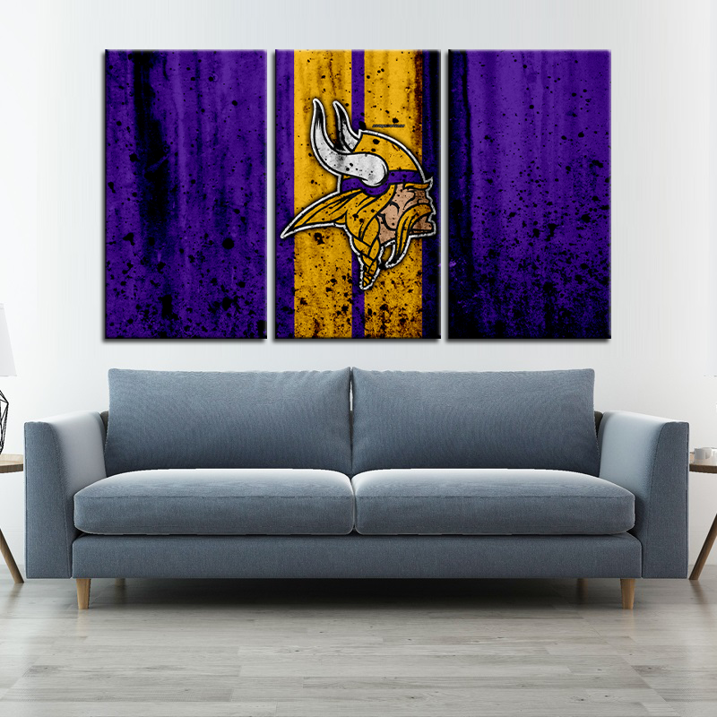 Minnesota Vikings Rough Look Wall Canvas