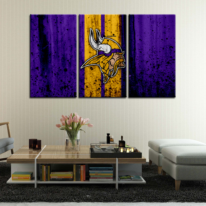 Minnesota Vikings Rough Look Wall Canvas