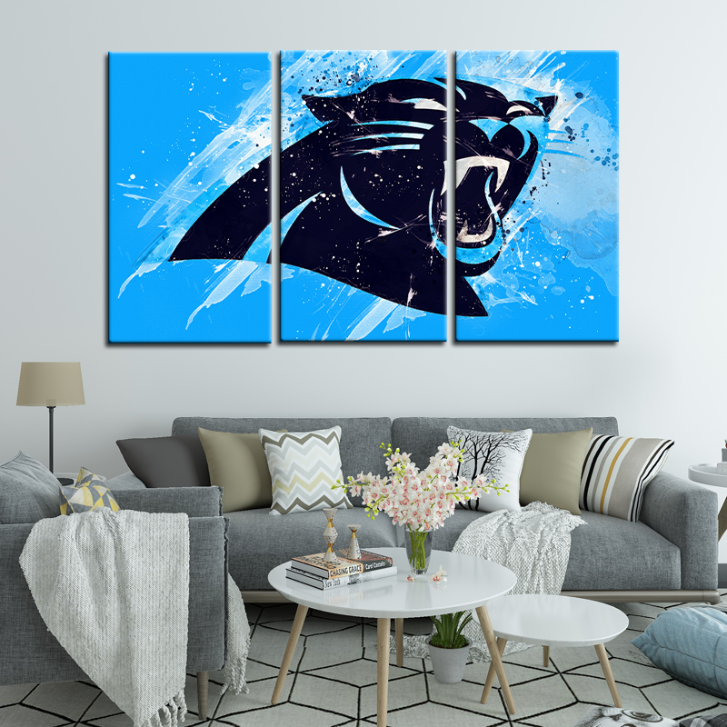 Carolina Panthers Paint Splash Wall Canvas