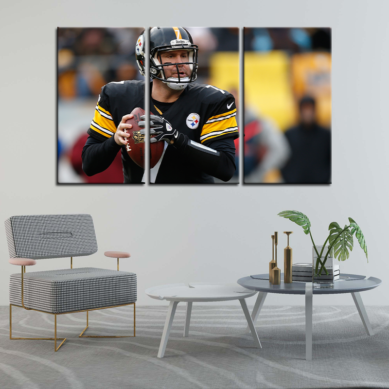 Ben Roethlisberger Pittsburgh Steelers Wall Canvas