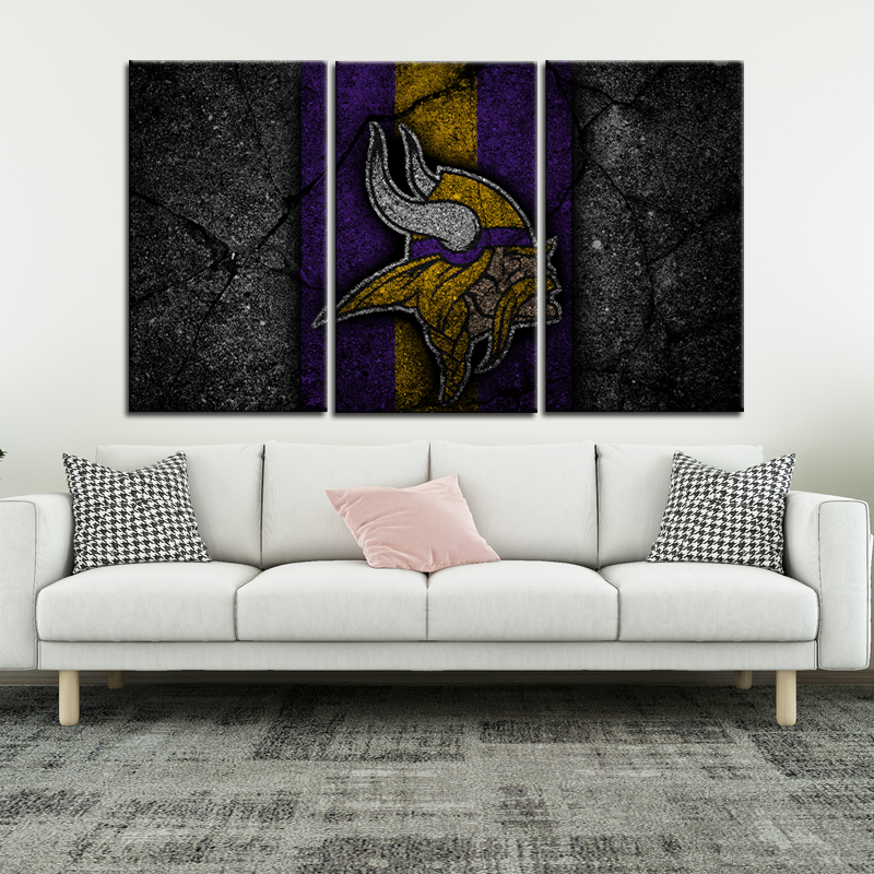 Minnesota Vikings Rock Style Wall Canvas