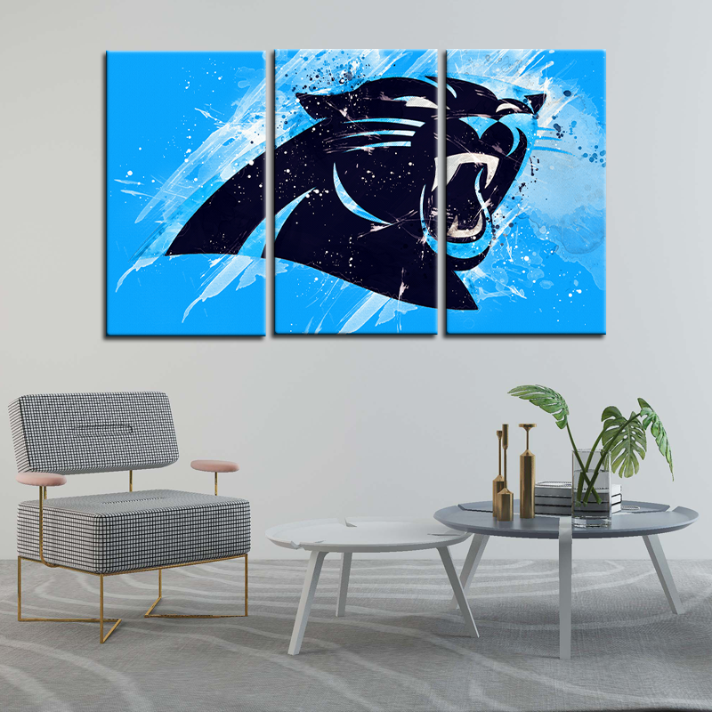 Carolina Panthers Paint Splash Wall Canvas