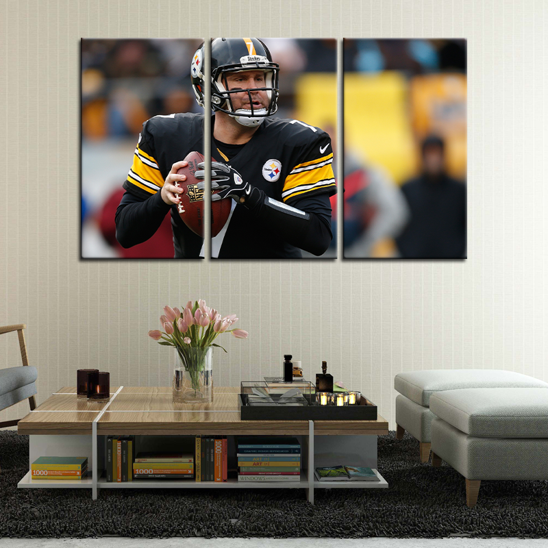 Ben Roethlisberger Pittsburgh Steelers Wall Canvas
