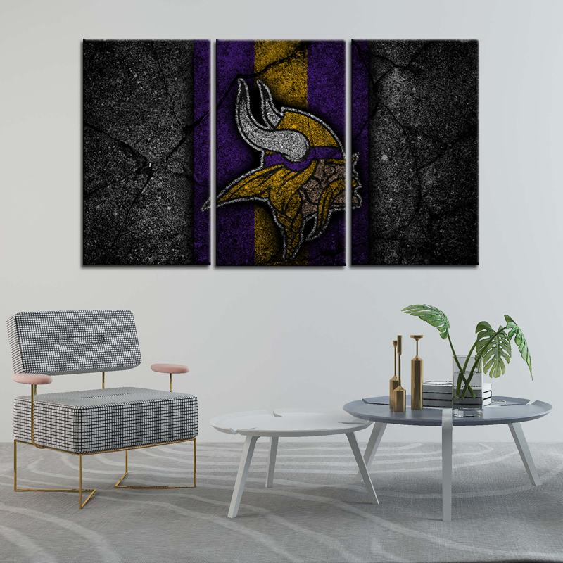 Minnesota Vikings Rock Style Wall Canvas