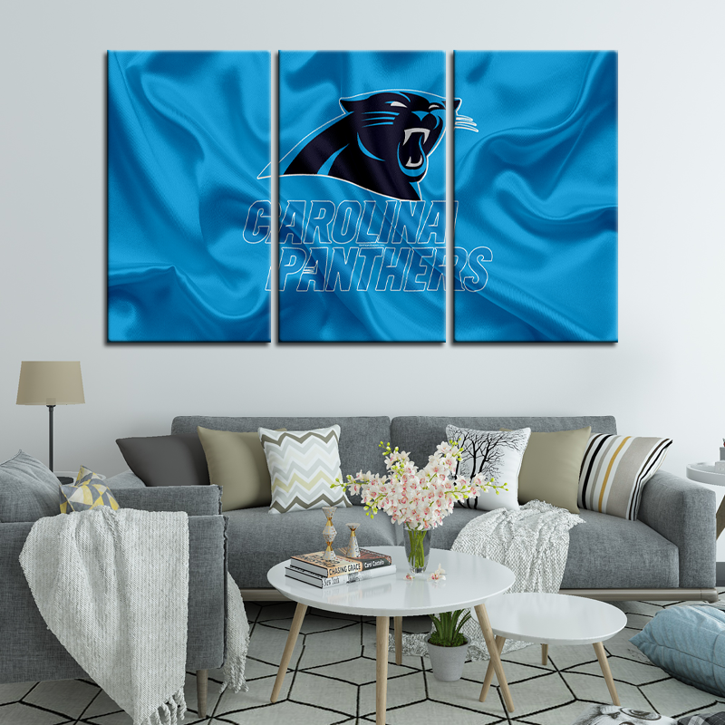 Carolina Panthers Fabric Style Wall Canvas