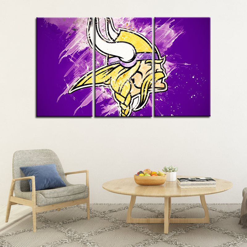 Minnesota Vikings Paint Splash Wall Canvas