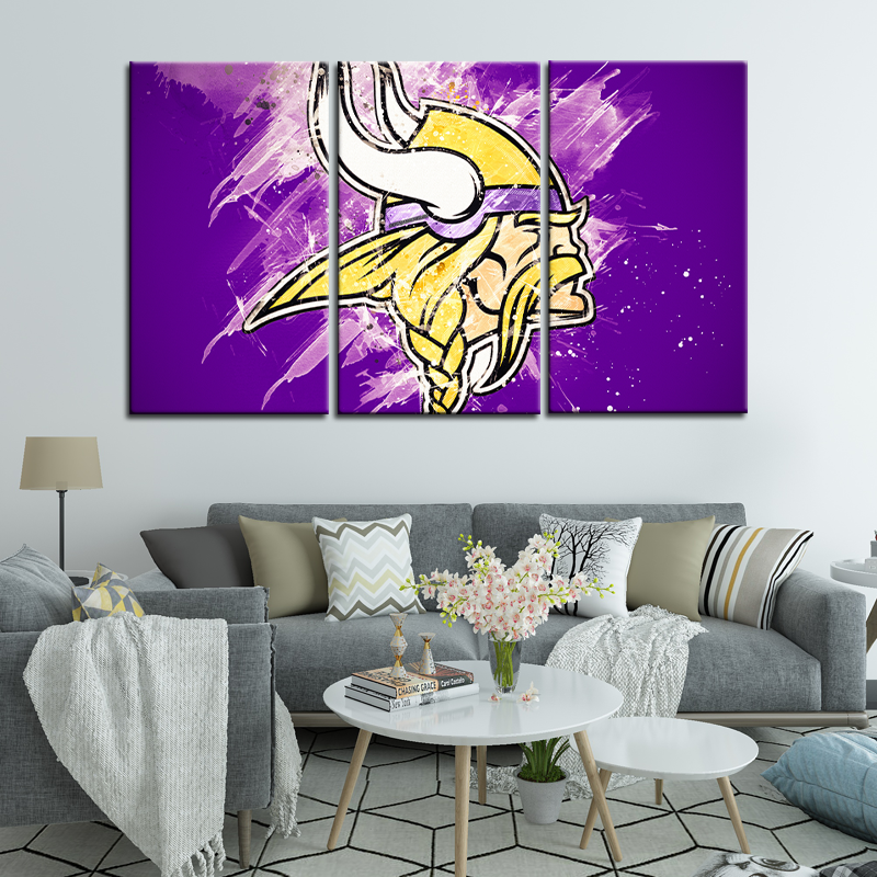 Minnesota Vikings Paint Splash Wall Canvas