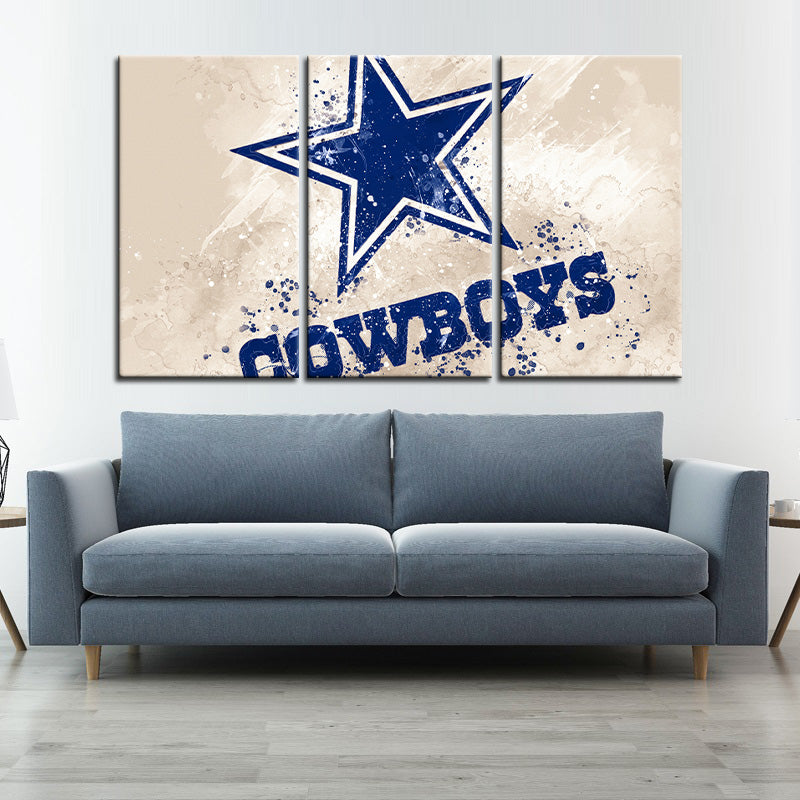 Dallas Cowboys Paint Splash Wall Canvas