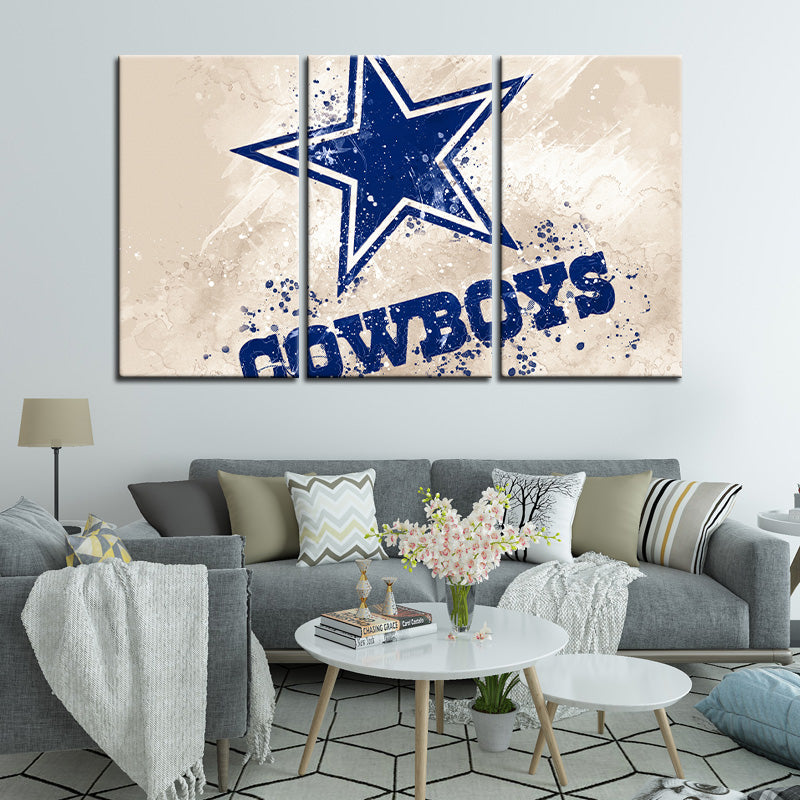 Dallas Cowboys Paint Splash Wall Canvas