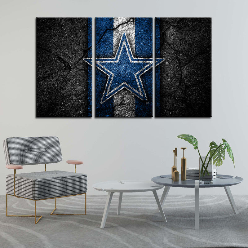 Dallas Cowboys Rock Style Wall Canvas