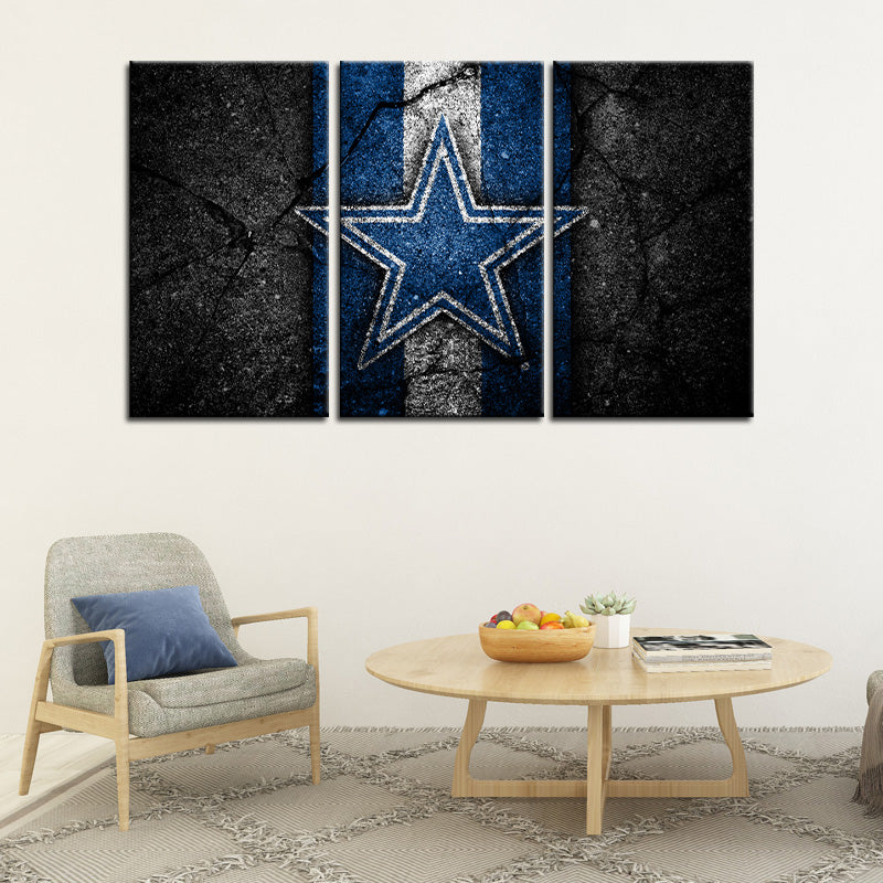 Dallas Cowboys Rock Style Wall Canvas