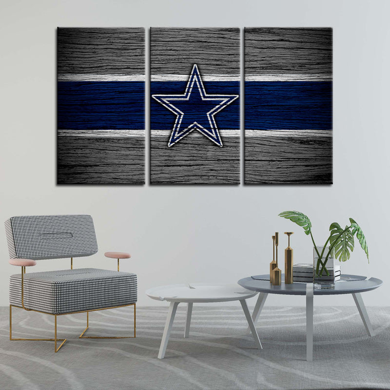 Dallas Cowboys Wooden Look Wall Canvas