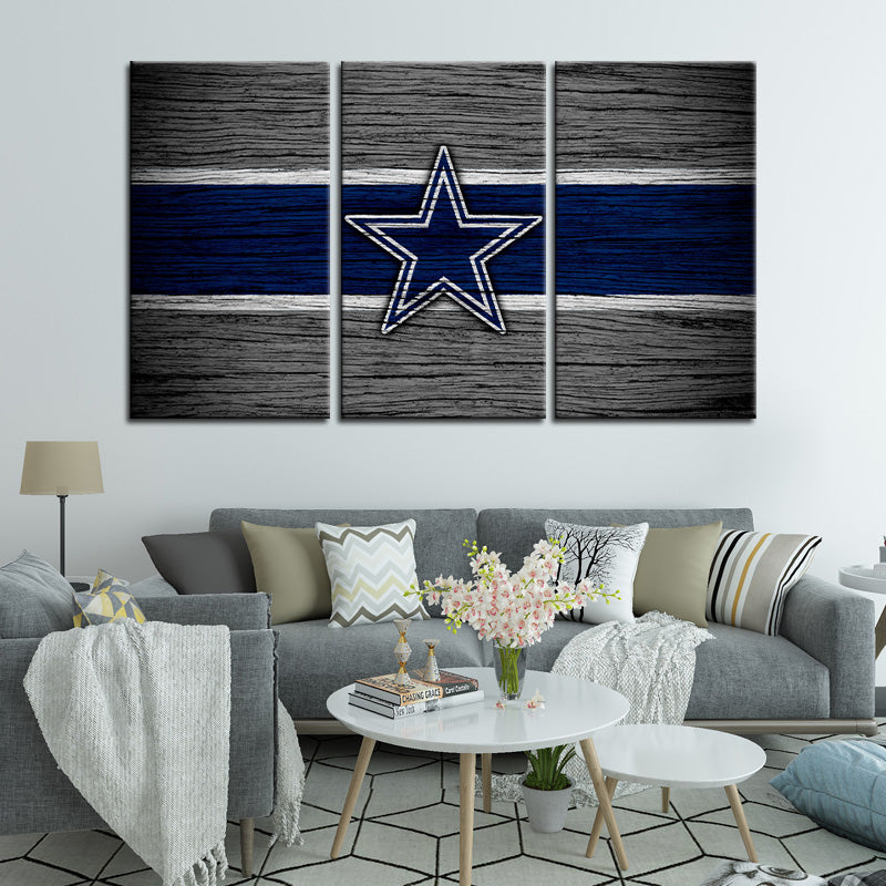 Dallas Cowboys Wooden Look Wall Canvas