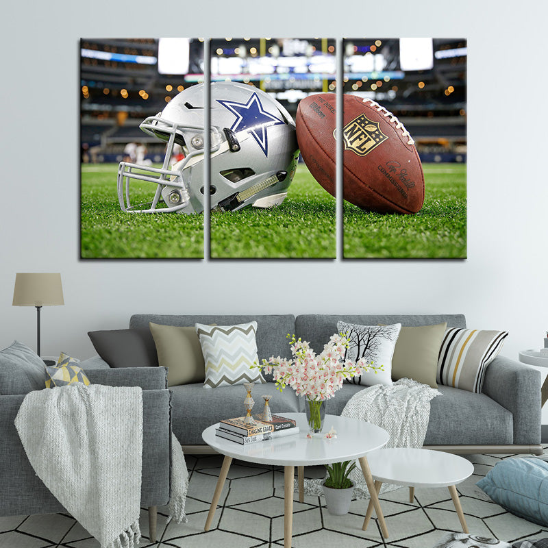 Dallas Cowboys Football & Helmet Wall Canvas