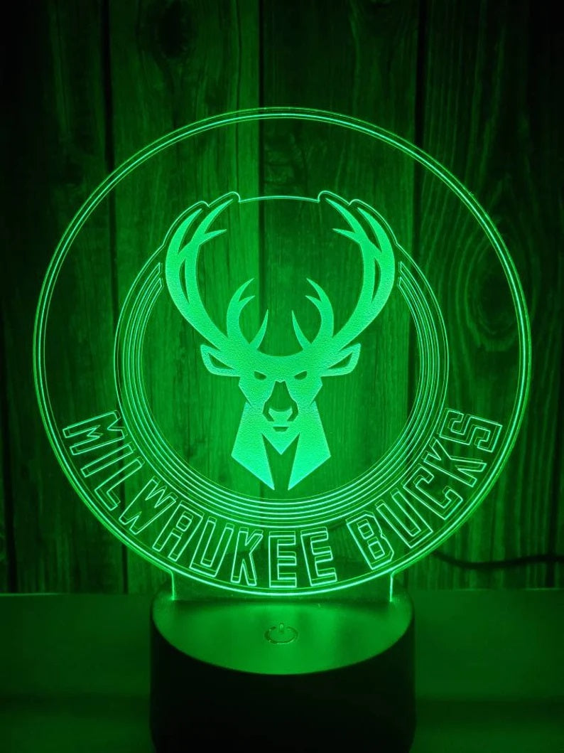 Milwaukee Bucks 3D LED Lamp