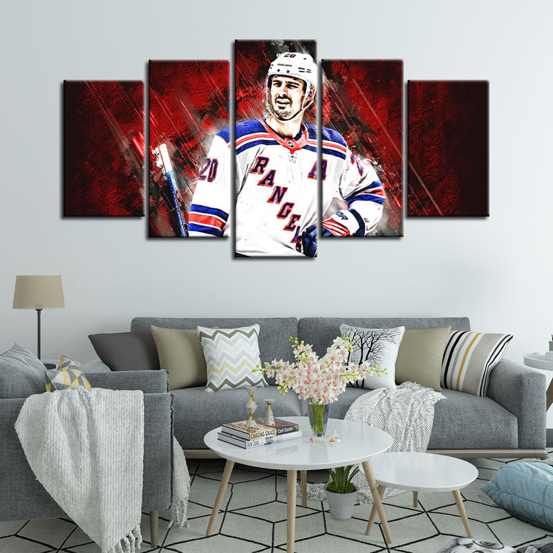 New York Rangers Chris Kreider Wall Art Canvas