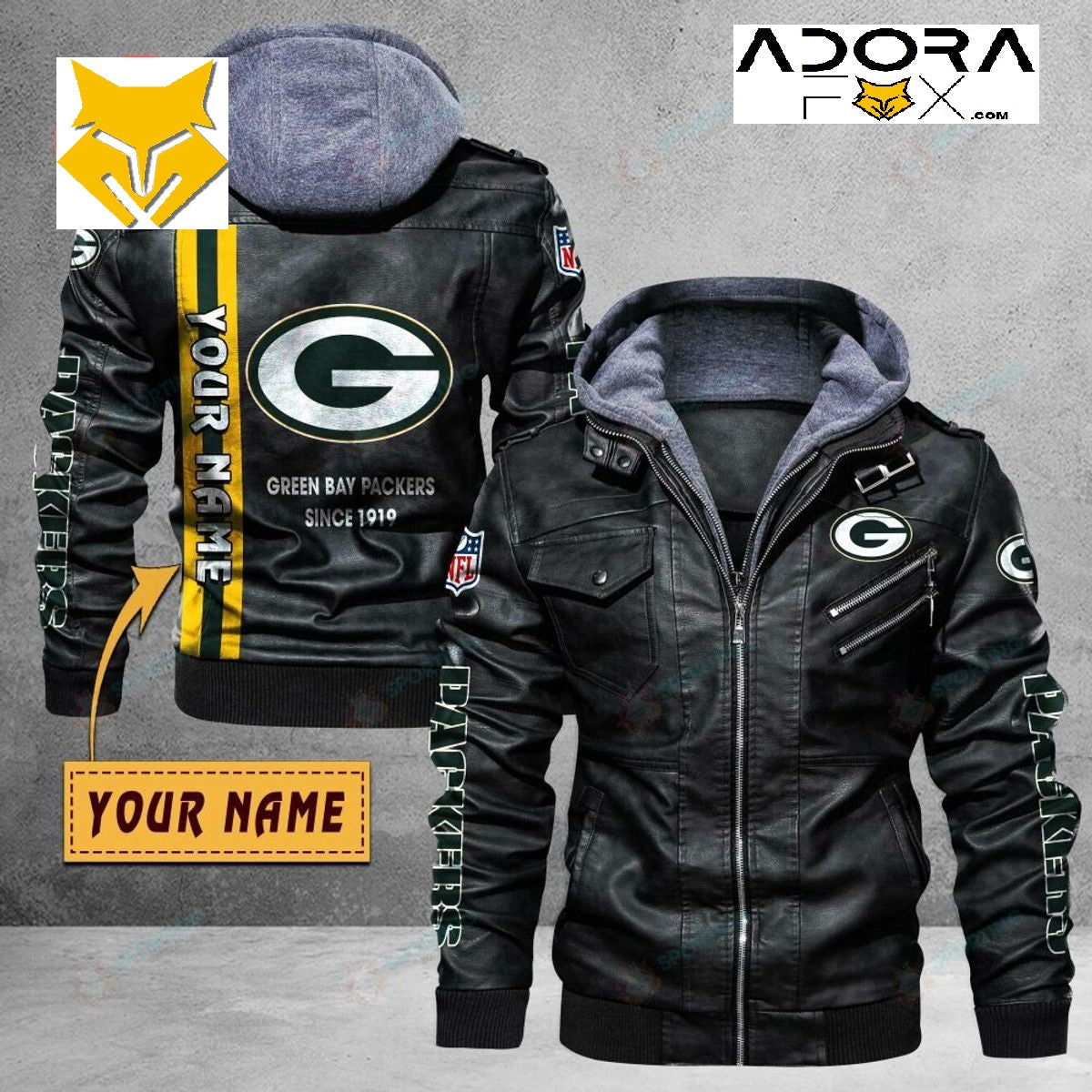 Green Bay Packers Casual Leather Jacket