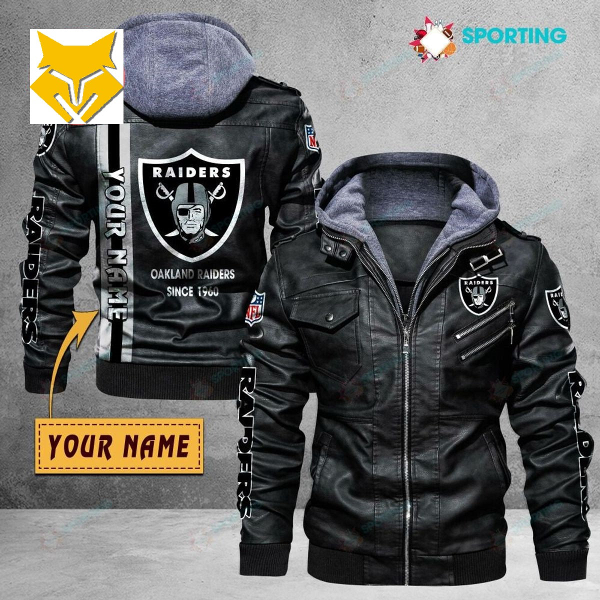 Las Vegas Raiders Casual Leather Jacket