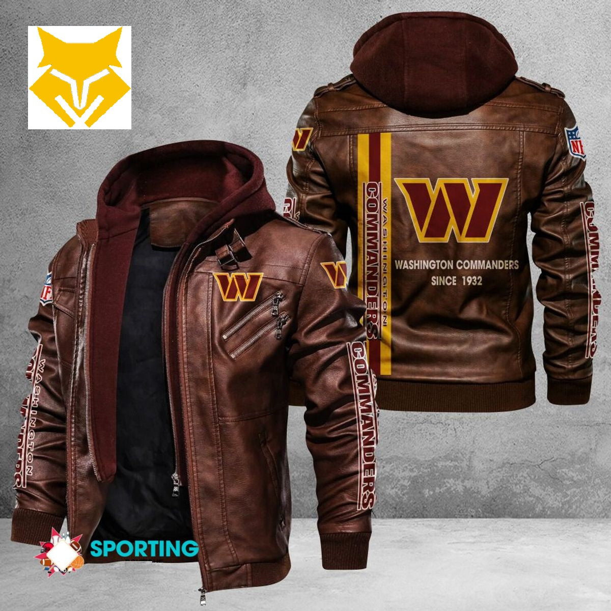 Washington Commanders Casual Leather Jacket