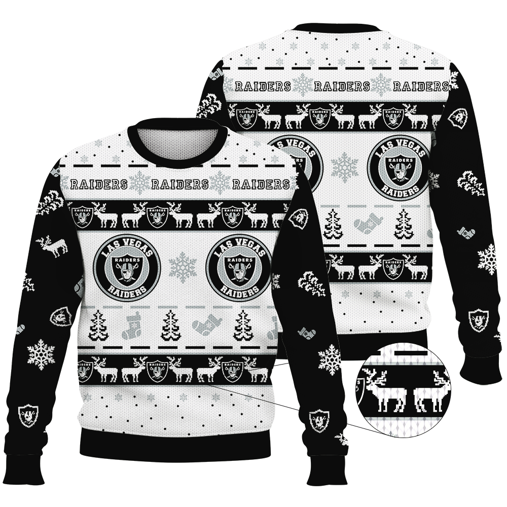 Las Vegas Raiders Ugly Christmas Sweatshirt