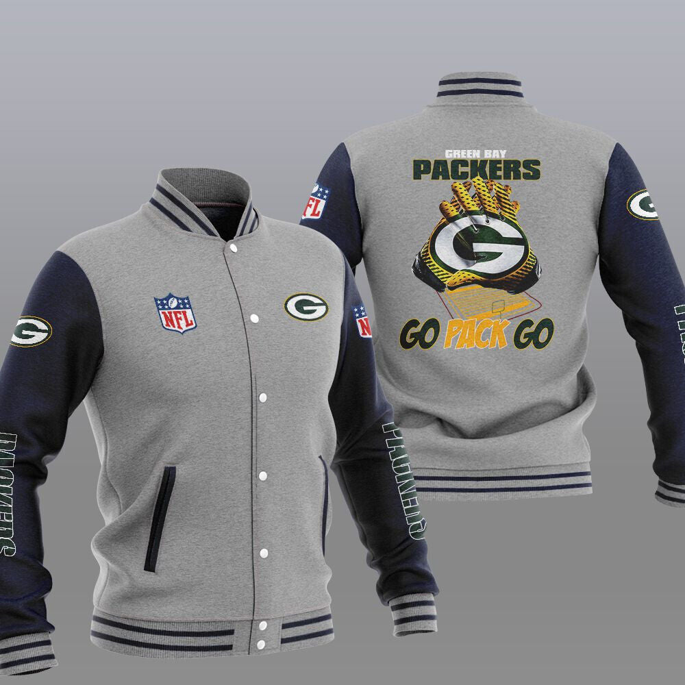 Green Bay Packers Casual 3D Letterman Jacket