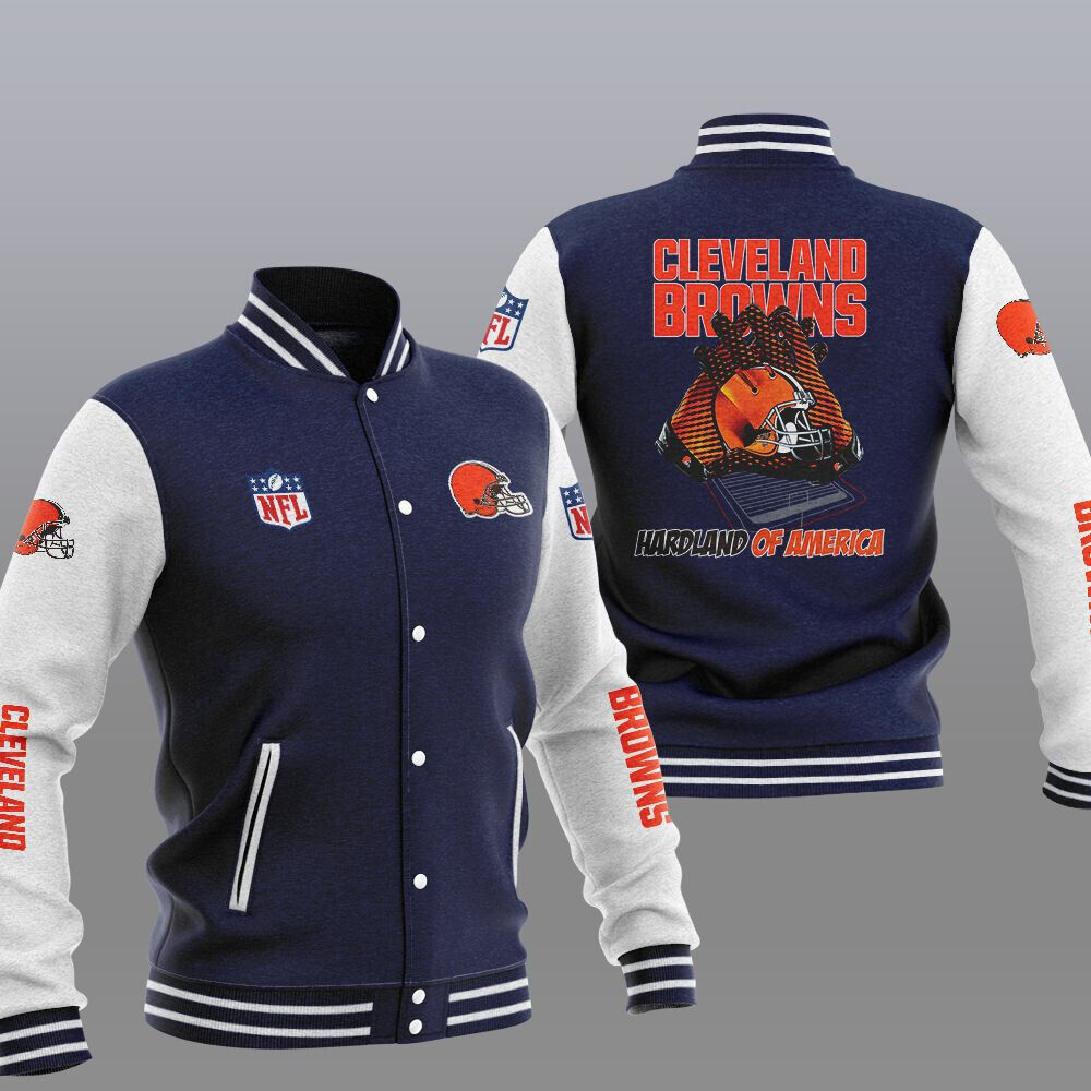 Cleveland Browns Casual 3D Letterman Jacket