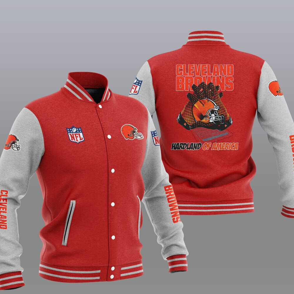 Cleveland Browns Casual 3D Letterman Jacket