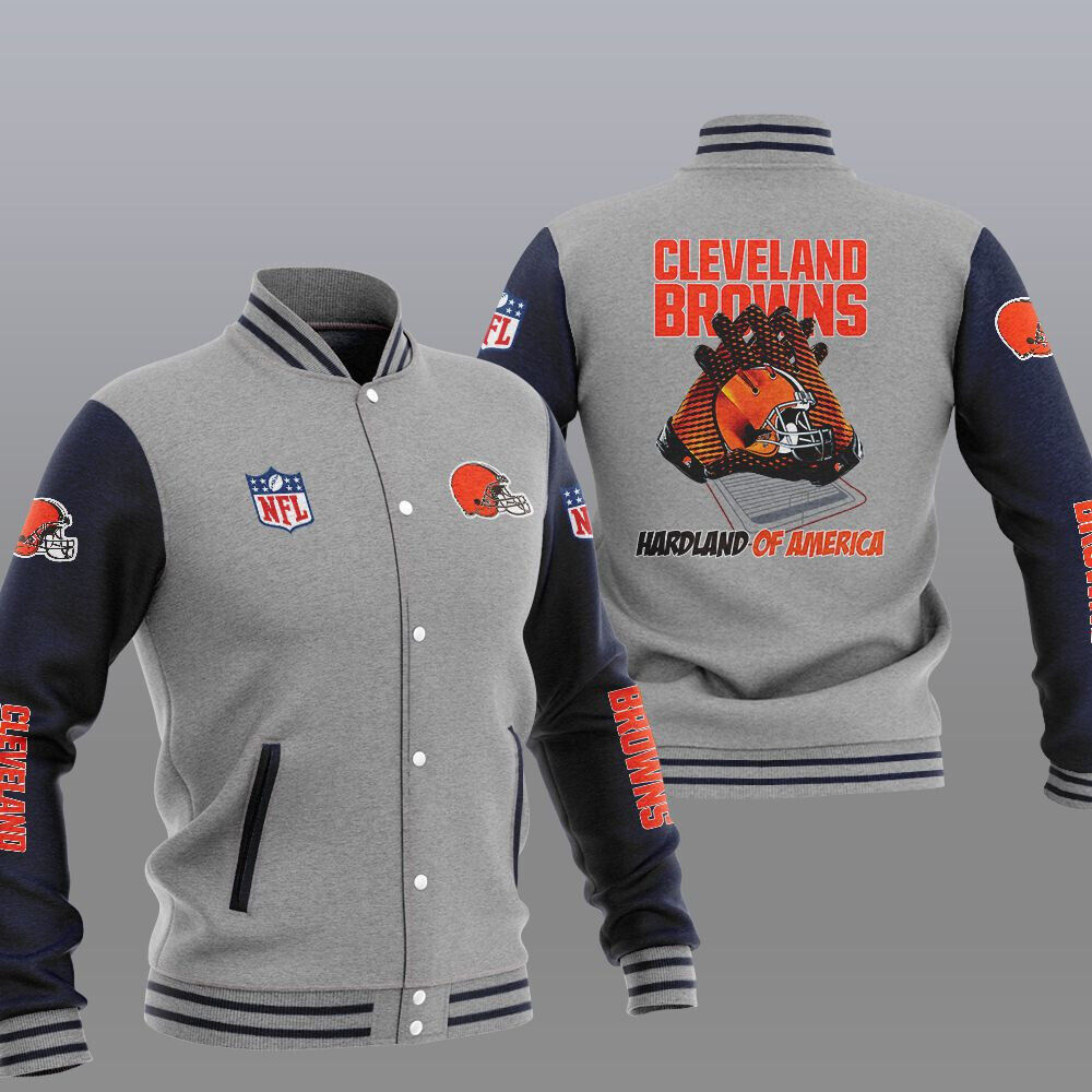 Cleveland Browns Casual 3D Letterman Jacket