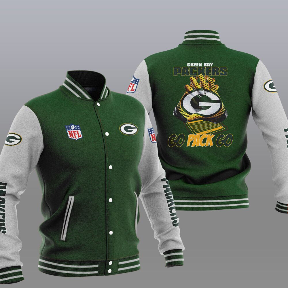 Green Bay Packers Casual 3D Letterman Jacket