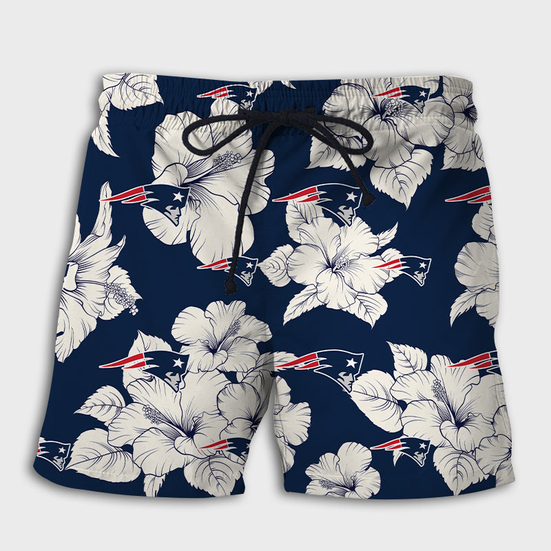 New England Patriots Tropical Floral Shorts