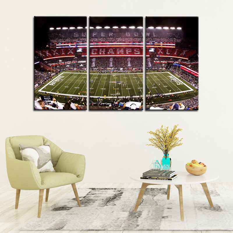 New England Patriots Stadium Superbowl Wall Canvas
