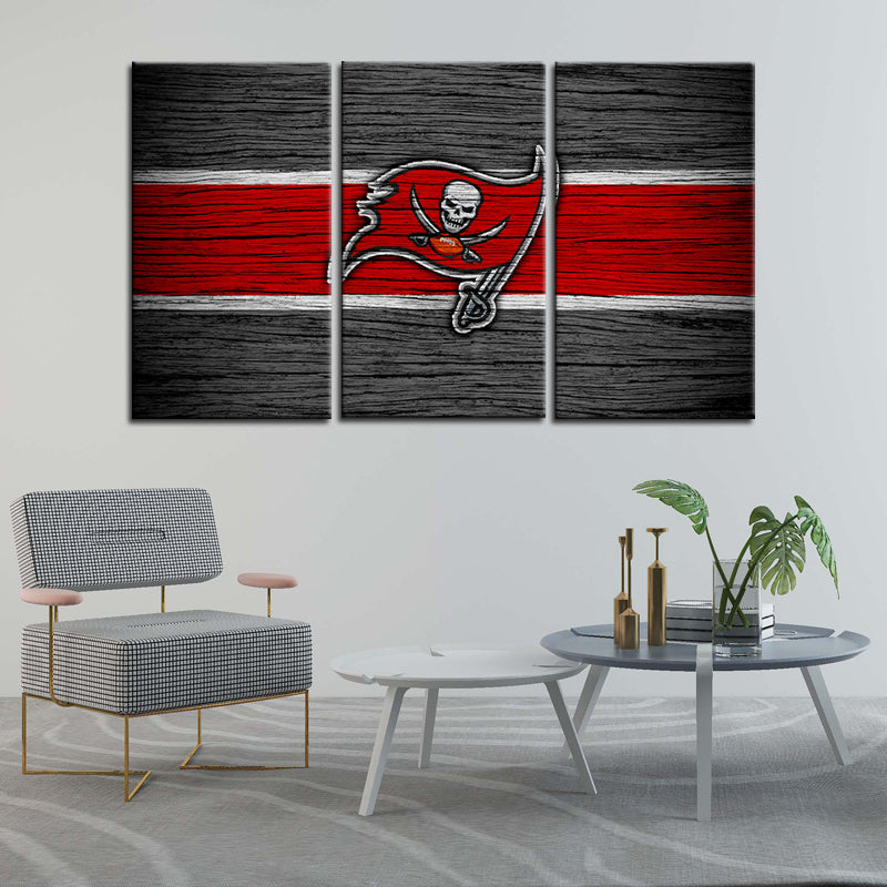 Tampa Bay Buccaneers Wooden Look Wall Canvas