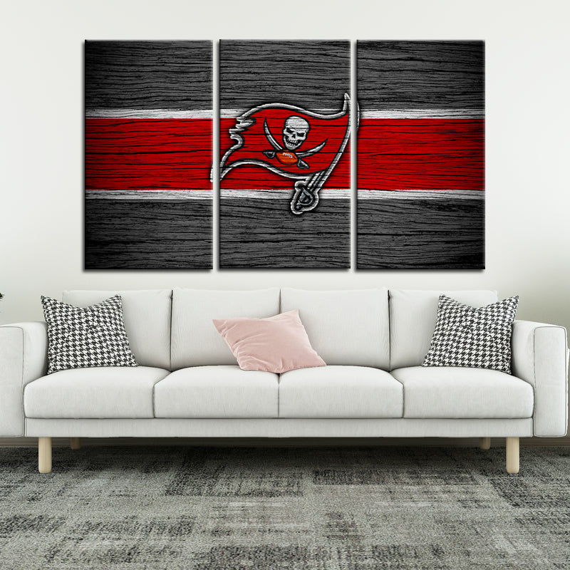 Tampa Bay Buccaneers Wooden Look Wall Canvas