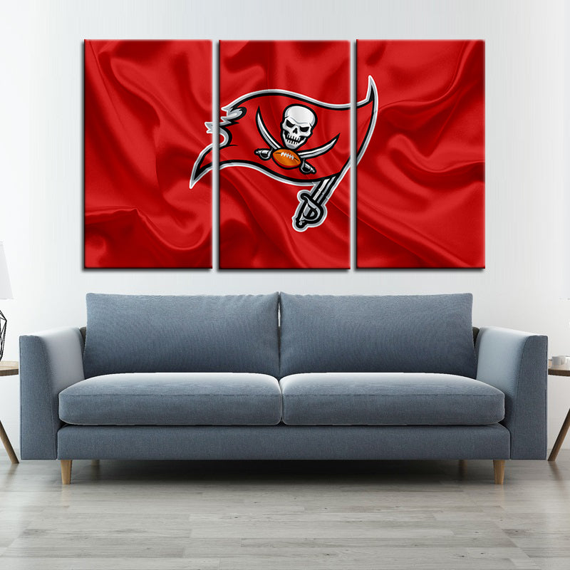 Tampa Bay Buccaneers Flag Look Wall Canvas