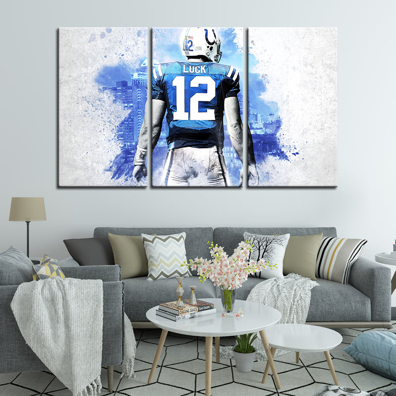 Andrew Luck Indianapolis Colts Wall Art Canvas