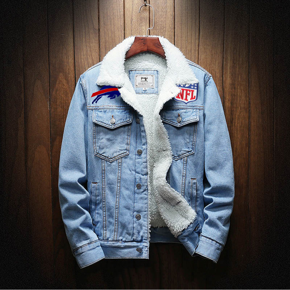 Buffalo Bills Fur Denim Jacket – SportsDexter