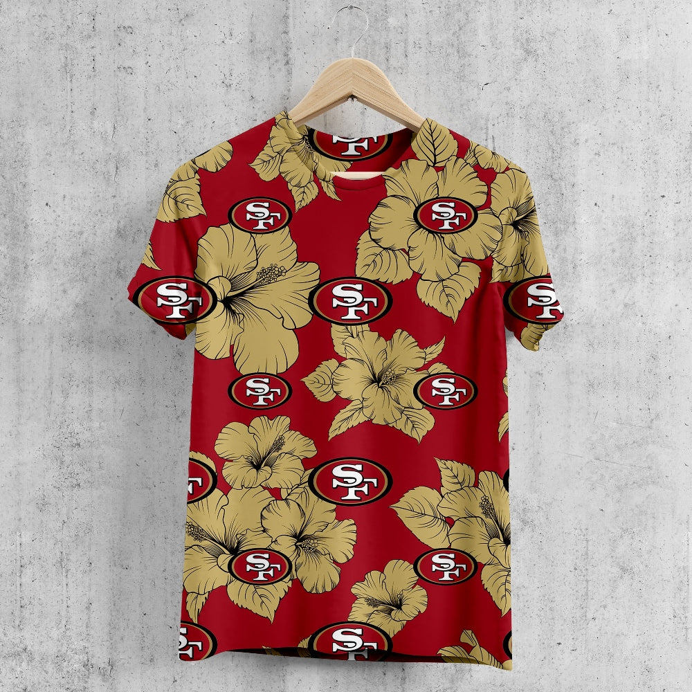 San Francisco 49ers NFL x Staple All Over Print T-Shirt - Red