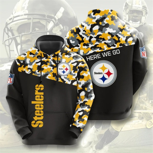 Pittsburgh Steelers Camouflage Casual Hoodie