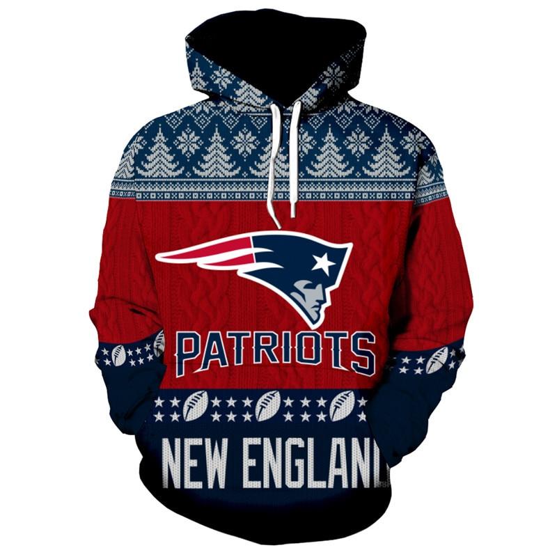 New England Patriots Sports 3D Hoodie Christmas Sweater