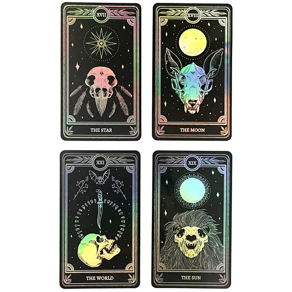 Sticker Pack, Marigold Tarot Holographic: Strength, The Devil, The Lov –  13th Press